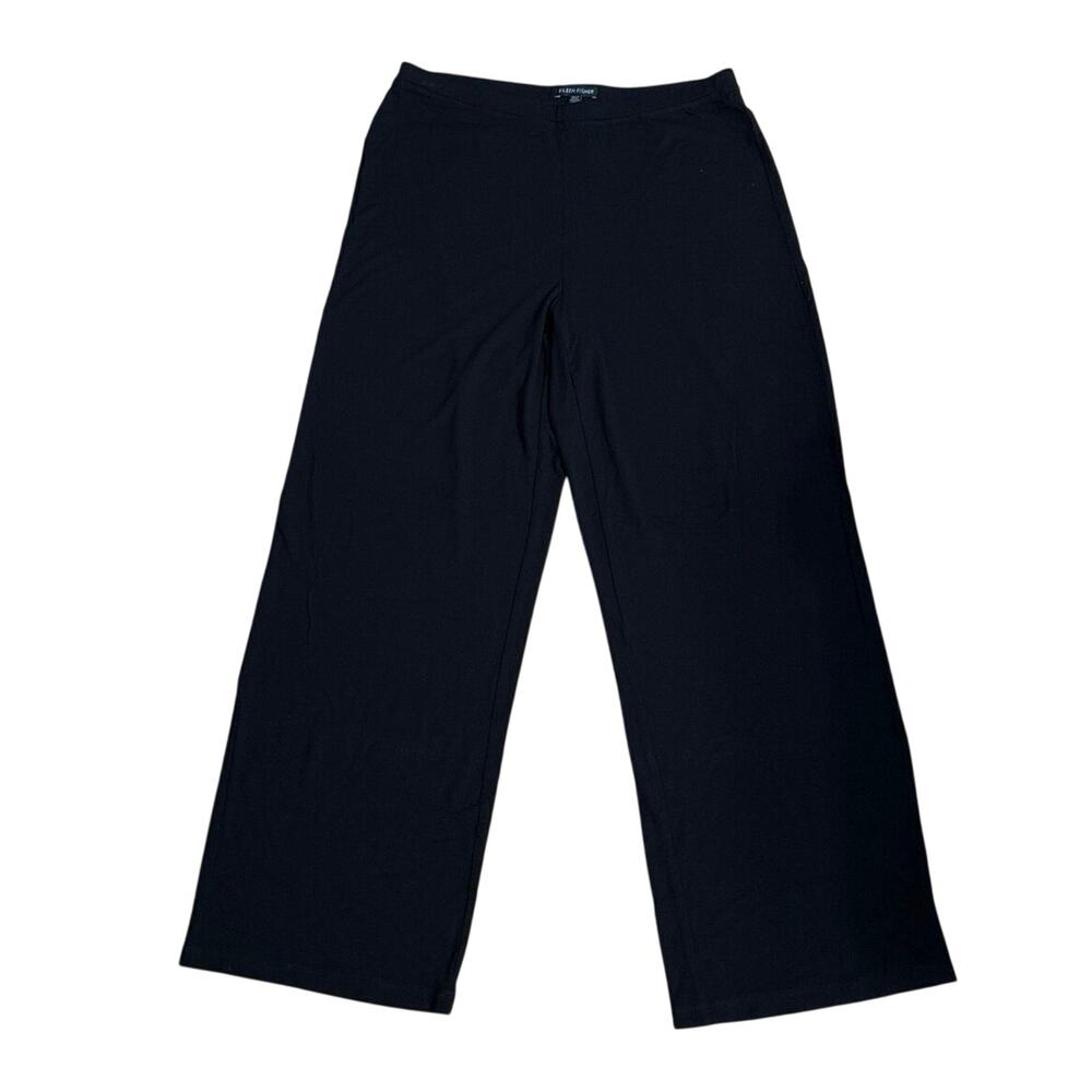 Eileen Fisher Size S Elastic Waist Casual Lounge Pants Pull On Black